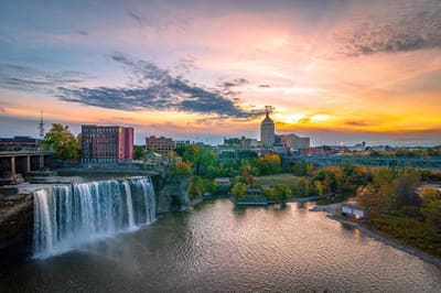 The Rochester, New York skyline
