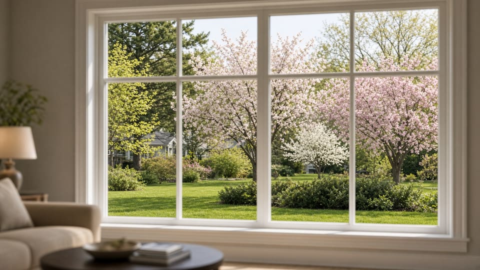 Sunlight coming through freshly cleaned windows